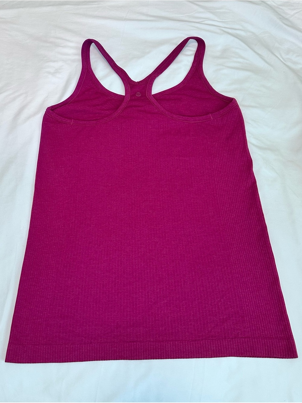 Lululemon Power Y Tank Top Pink Racerback Built-In Bra Size 12